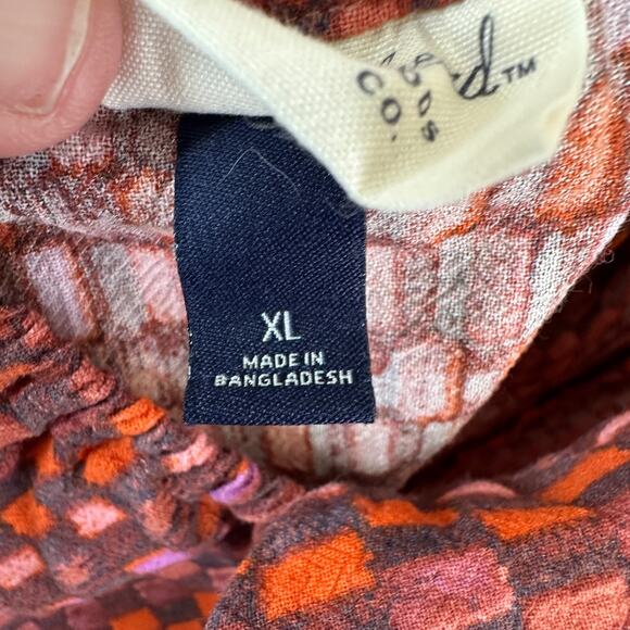 universal thread xl sleeveless dress red orange summer casual brunch outfit - Picture 4 of 5